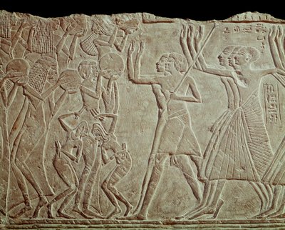 Farewell to the deceased (low relief) by Egyptian 19th Dynasty