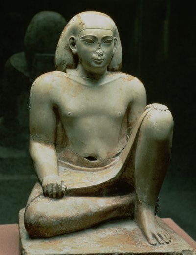 Crouching Figure of Bes by Egyptian 26th Dynasty