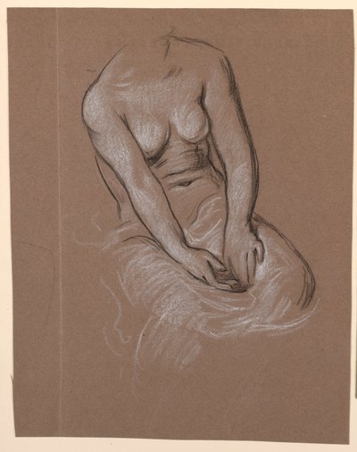 Study of Female Model by Elihu Vedder