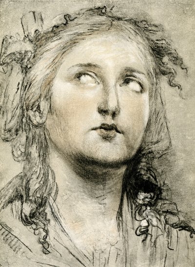 Head study of a girl by Elisabeth Louise Vigee Lebrun