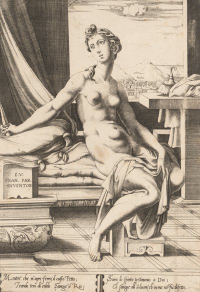 Lucretia Preparing to Kill Herself by Enea Vico