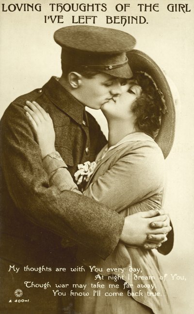 Soldier kissing a girl by English Photographer