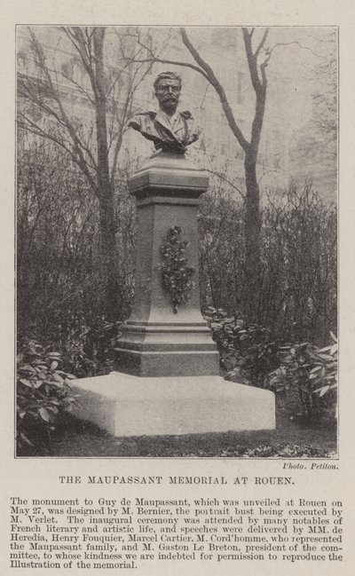 The Maupassant Memorial at Rouen by English Photographer