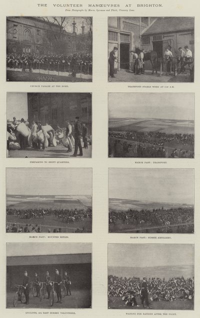 The Volunteer Manoeuvres at Brighton by English Photographer