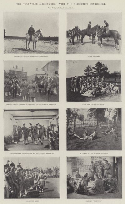 Volunteer Manoeuvres, with the Aldershot Contingent by English Photographer