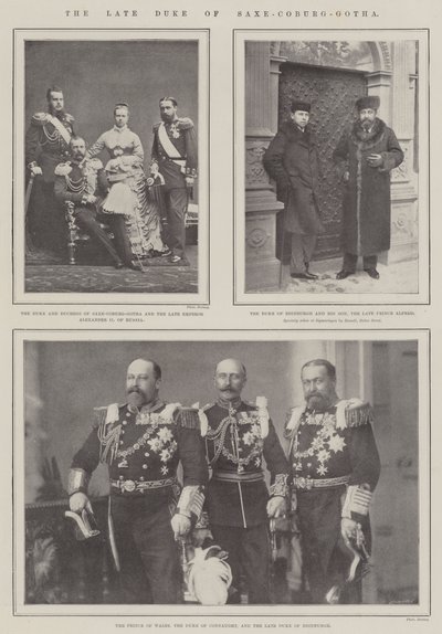 The late Duke of Saxe-Coburg-Gotha by English Photographer