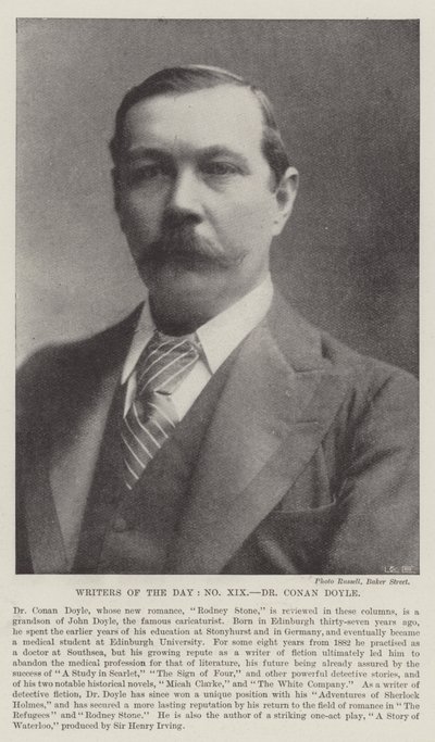 Writers of the Day, Dr Conan Doyle by English Photographer