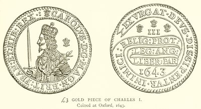 £3 Gold Piece of Charles I by English School