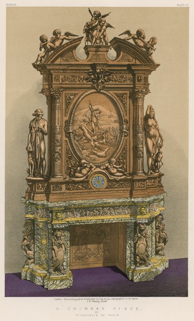 A Chimney Piece by Fourdinois of Paris by English School