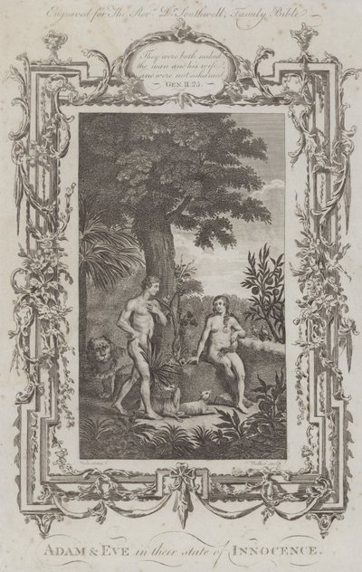 Adam and Eve, The Garden of Eden by English School