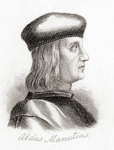 Aldus Pius Manutius by English School