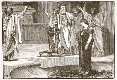 Alexander at the Temple of Jupiter Ammon by English School