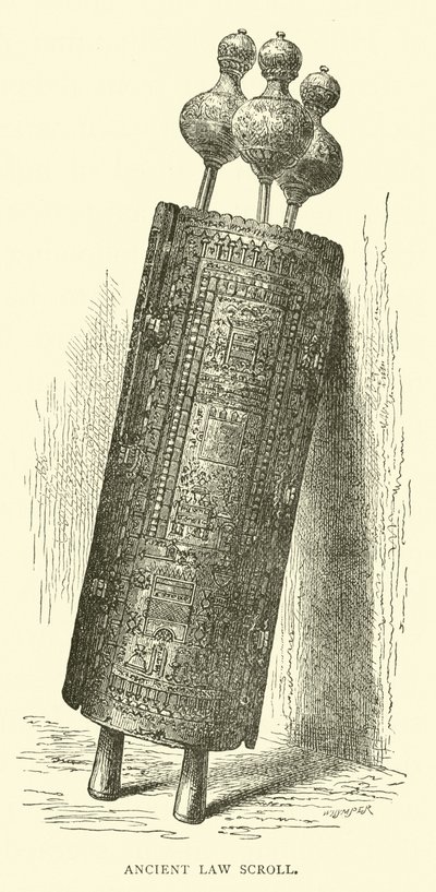 Ancient Law Scroll by English School