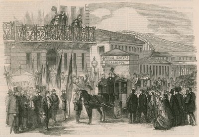 Arrival of Neapolitan Exiles at Paddington by English School