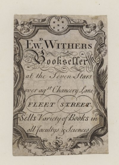 Booksellers, Edward Withers by English School