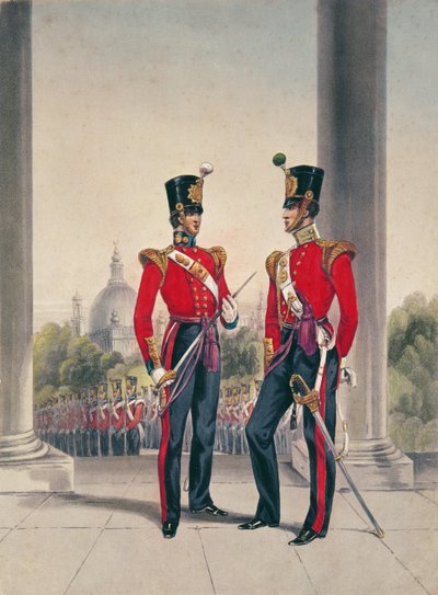 British Officers in India by English School