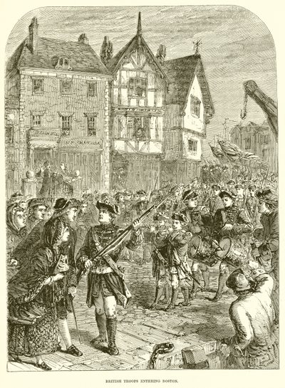 British Troops Entering Boston by English School