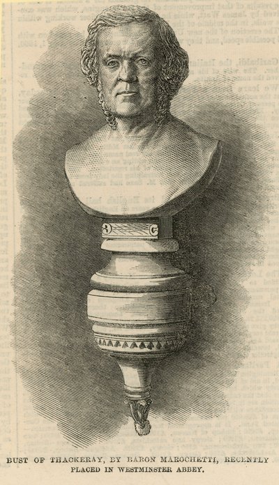 Bust of Thackeray by English School