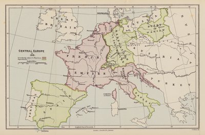 Central Europe in 1812 by English School