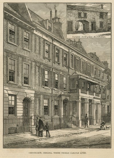 Cheyne Row where Thomas Carlyle once lived by English School