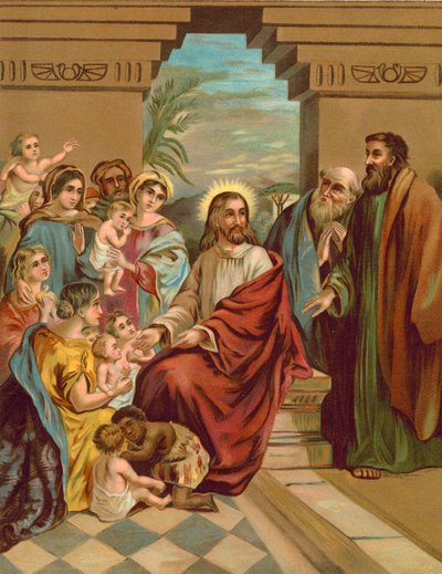 Christ Blessing the Children by English School