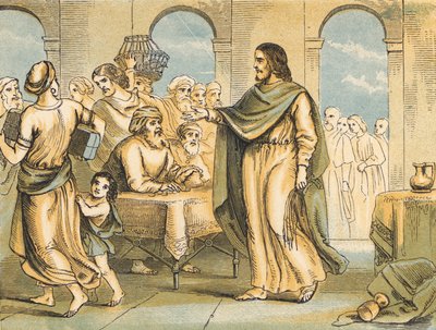 Christ cleansing the Temple by English School