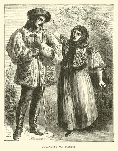 Costumes of Pesth by English School