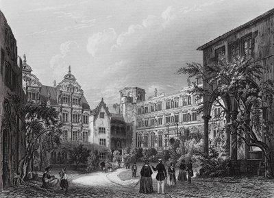 Court Yard of Heidelberg by English School