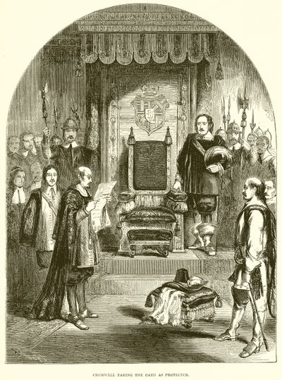 Cromwell Taking the Oath as Protector by English School