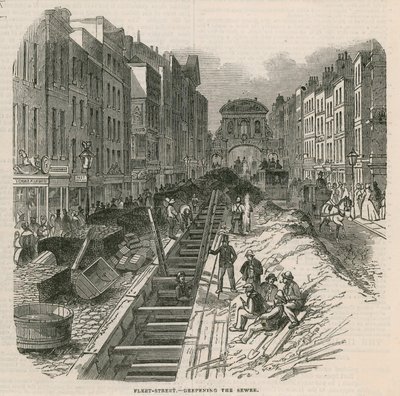 Deepening the sewers in Fleet Street by English School