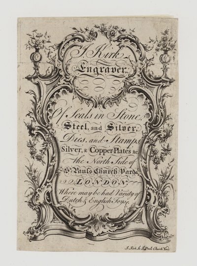 Engravers of Seals, J Kirk by English School