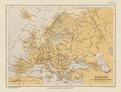 Europe in early postglacial times by English School