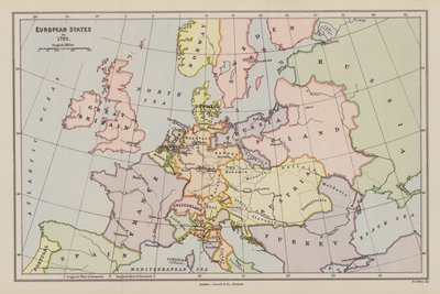 European States in 1792 by English School