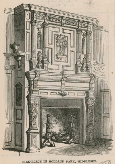 Fire place in Holland Park, London by English School