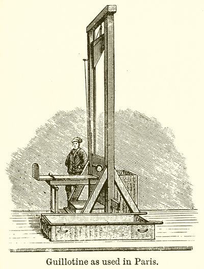 Guillotine as used in Paris by English School