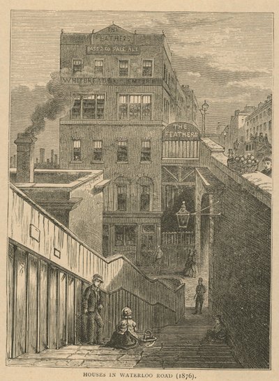 Houses in Waterloo Road, 1876 by English School