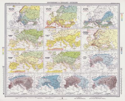 Isotherms and Isobars, Europe by English School