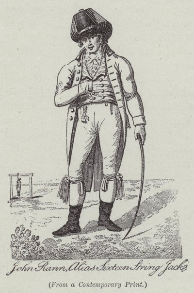 John Rann, alias Sixteen String Jack (engraving) by English School