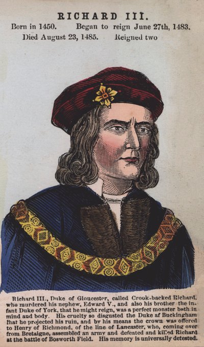 King Richard III by English School