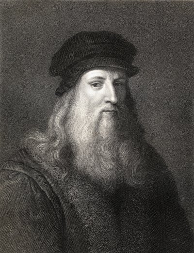 Leonardo da Vinci (engraving) by English School