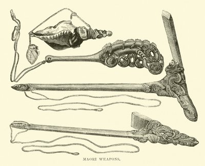 Maori Weapons by English School