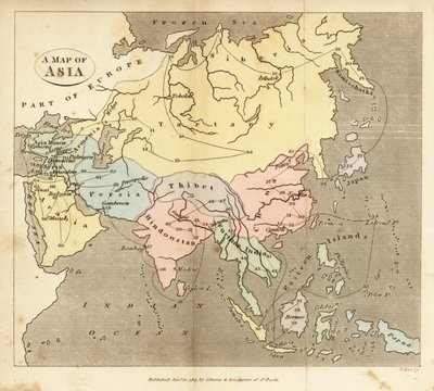 Map of Asia, early 19th century by English School