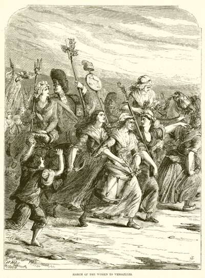 March of the Women to Versailles by English School