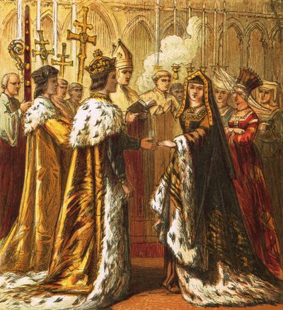 Marriage of Henry VII by English School