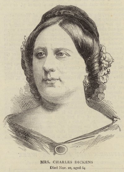 Mrs Charles Dickens by English School