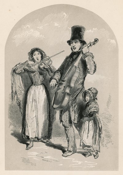 Music in the Street, 1849 by English School