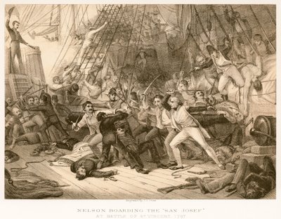 Nelson Boarding the San Josef by English School