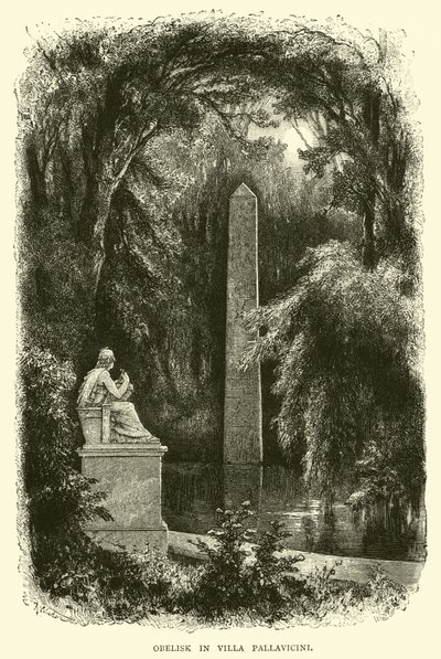 Obelisk in Villa Pallavicini by English School