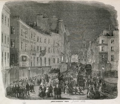 Peace Illumination, The Strand, June 1856 by English School