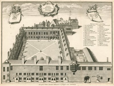 Perspective View of Gresham College, London by English School